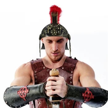 Подпори на римския войник Кралят костюм, Реквизит Костюмная шапка на Коледа, Хелоуин Cosplay Парти Самурай
