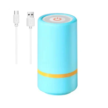 Преносим USB Акумулаторна ръчен мини-опаковчик пакети Кухня Smart Домакински вакуум мерки и теглилки за фини храни на 10 пакети Син