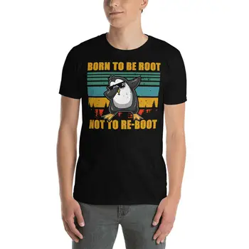 Реколта ретро тениска Penguins Born To Be Root, за Да не се рестартира Penguin Любовник