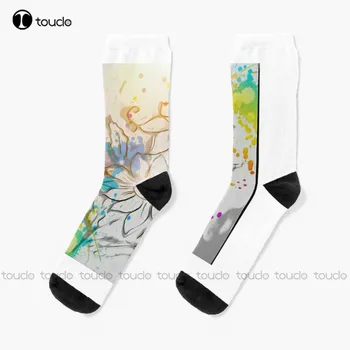 Реколта чорапи с цветя модел, годината на Реколтата Чорапи с цветя модел, висококачествени Елегантни Сладки Сладки памучни чорапи с шарките на Kawai от картун 