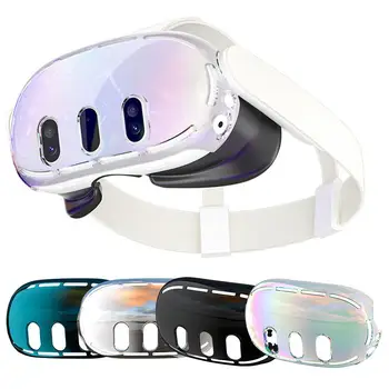 Силиконов защитен калъф за виртуална слушалки Meta Quest 3, покритие за защита от надраскване, кожа за очила, аксесоари за Quest3