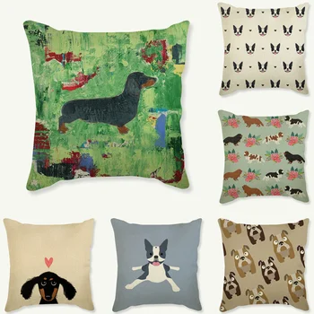 Сладкото кученце, нордическое животно, калъфка за възглавница на дивана, Сладки домашни любимци, украса за кученце, детска стая за творчество, калъф за възглавница за стол almofadas