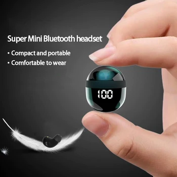 Слушалки SK18 Superbass, Безжична Bluetooth слушалка TWS, Слушалки Smart Touch С Микрофон, Невидими Мини Слушалките С шумопотискане
