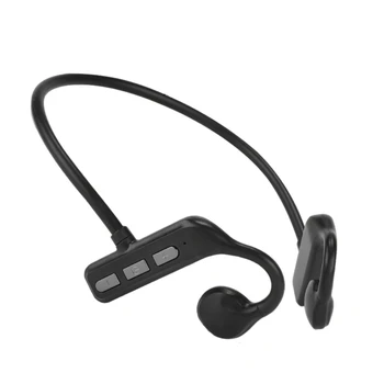 Слушалки с костна проводимост, безжични Bluetooth слушалки с отворен ухото 5.3 с микрофон, устойчиви на пот, слушалки N2UB