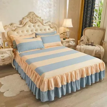 Спално бельо 3шт. спално бельо, кърпи в цветенце, мек памук за домашно спално бельо King /Queen Size