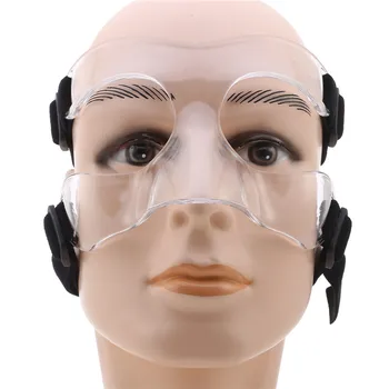 Спортен шлем за носа, Прозрачна Баскетболно Маска, Щит за лице, Защитна маска, Регулируема Еластична каишка, Противоударное обзавеждане
