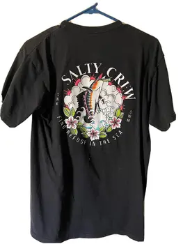 Тениска Black Marlin Salty Crew с флорални принтом, размерът на средната