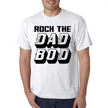 Тениска Rock The DAD BOD, нова мъжка тениска Татко Love Music, съпруг на Ден на бащата
