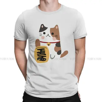 Тениска в стил Kawai Лъки Cat Удобна Идея за подарък в стил хип-хоп Тениска с къс ръкав Hot разпродажба