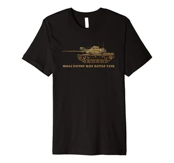 Тениска с основен военен танк Армията на САЩ M60 A3 Patton от 100% памук Кръгло деколте, Лятна Ежедневната Мъжка тениска С къс ръкав, Размер S-3XL