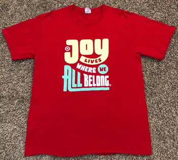 Цел-Радостта от живота, която всички ние принадлежим, Мъжки червени тениски голям размер