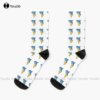 Чорапи Banana Shark Унисекс за възрастни, юноши и младежи, Персонални Потребителски 360 ° Цифров печат HD Висококачествен Коледен подарък