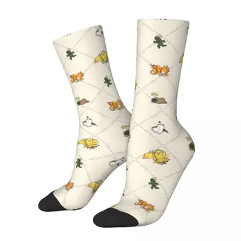 Чорапи Sleeping Final Fantasy Critters, Мъжки И Дамски Чорапи в стил Аниме, Хип-Хоп, Пролет-Лято, Есен-Зима, Чорапи със Средна Дължина, Подаръци