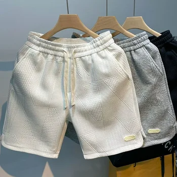 Шорти с една вълнообразна модел за мъже с нишов дизайн Ежедневни плажни панталони Летни спортни панталони директно намаляване на